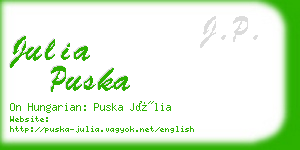 julia puska business card